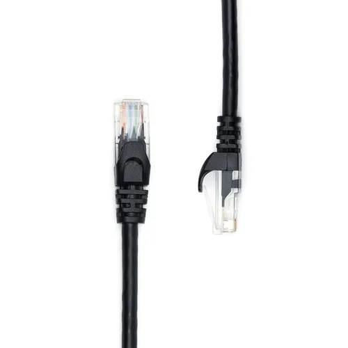 Vista 3 de Amazon Basics - Cable de conexión Ethernet RJ45 Cat 6, cable de alta velocidad de 10 Gbps, 250 MHz, sin enganches, 10 pies, negro para impresora