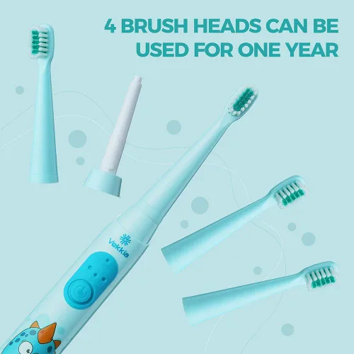 Vista 8 de Vekkia - Cepillos de dientes eléctricos para niños 3 Modes with Memory/Fun & Easy Cleaning/24000 Strokes, IPX7 Waterproof, 2-Min Timer for Age