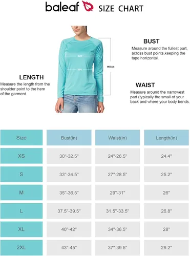 Vista 6 de BALEAF Camisas de manga larga para mujer, protección solar UPF50+, secado rápido, senderismo, pesca