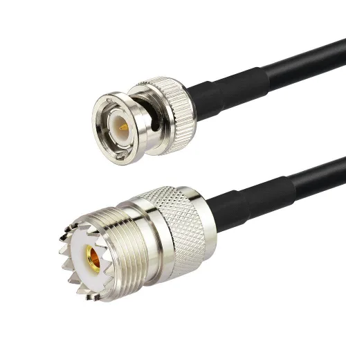 Vista 6 de Eightwood Adaptador de antena UHF hembra SO239 a macho BNC Cable puente RG58 de 1,6 pies para radio CB portátil, radio aficionado, radio ham