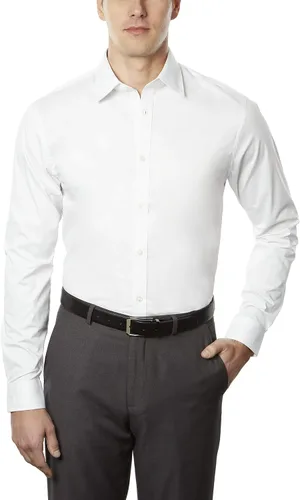Vista 2 de IZOD Camisa de vestir para hombre Slim Fit Stretch Fx Cooling Collar Sólido