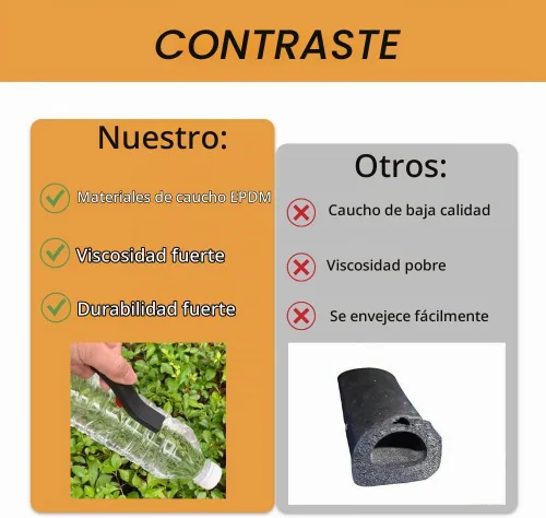 Vista 7 de Tira rectangular de goma de espuma, burlete de goma autoadhesivo, junta de goma para automóvil, barco, puerta de garaje, ventana, maquinaria y más