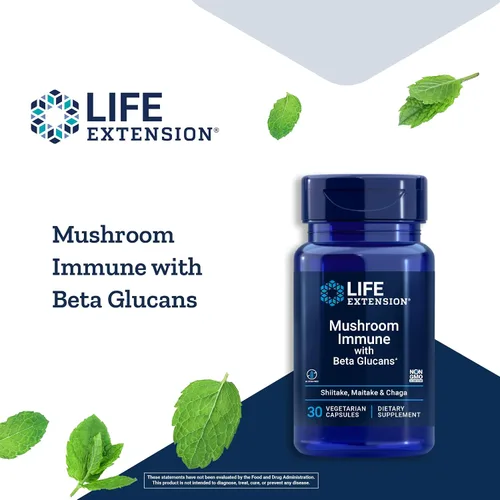 Vista 4 de Life Extension Inmune de hongos con beta glucanos