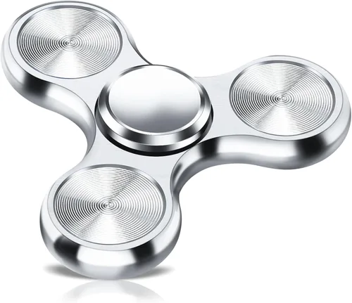Vista 7 de Fidget Spinner para adultos, ultra duradero, metal silencioso, juguetes sensoriales con rodamientos de acero inoxidable, TDAH, autismo, ansiedad