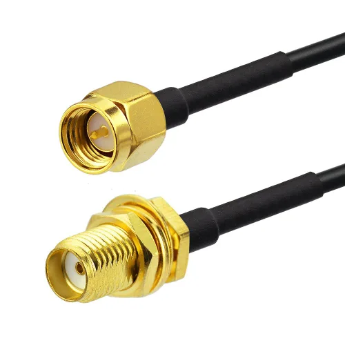 Vista 3 de BINGFU Cable de extensión de antena SMA macho a SMA hembra RG174 de 3.3 ft, 3 pies, paquete de 2 unidades compatible con 4G LTE Router Gateway Modem