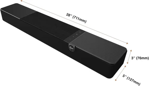 Vista 3 de Klipsch Flexus CORE 100 2.1 Canal con Potencia de Onkyo, Barra de Sonido Bluetooth con Dolby Atmos y Bajo Ajustado Personalmente - Negro