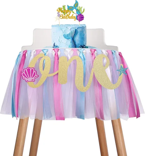 Vista 6 de Cartel decorativo de flamenco para silla de bebé - Cartel de primer cumpleaños, guirnalda de tela para silla de bebé, suministros de fiesta, rojo