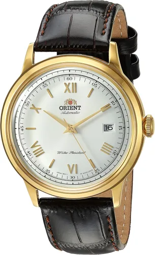 Vista 13 de Orient, "2da generación Bambino Ver. 2", reloj automático japonés, de vestir, de acero inoxidable y cuero para hombre
