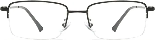 Vista 2 de LJCZKA Gafas de bloqueo de luz azul sin montura para mujeres y hombres, lentes rectangulares frescos para computadora de negocios
