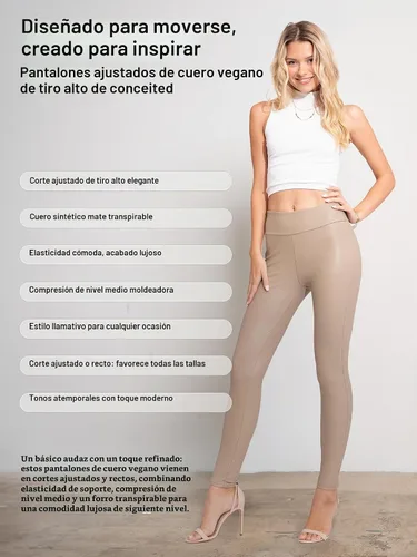 Vista 4 de Conceited Luxe Leggings – Velvet or Vegan Leather (Plus Size Available)
