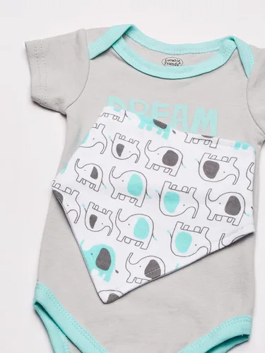 Vista 3 de Luvable Friends Bebé Sleep and Play Body y Babero