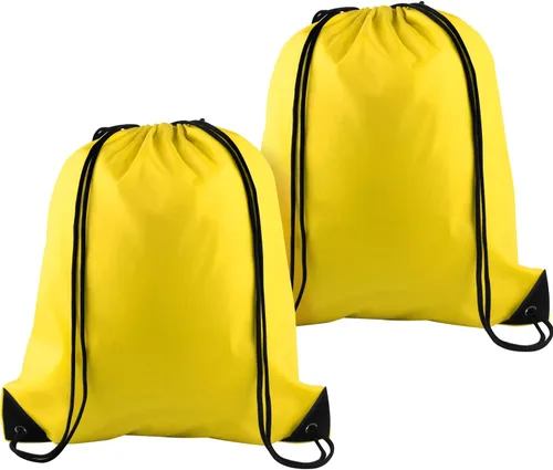 Vista 43 de KUUQA Mochila con cordón a granel, bolsas de almacenamiento para deporte, gimnasio, viajes, Negro, Viajar