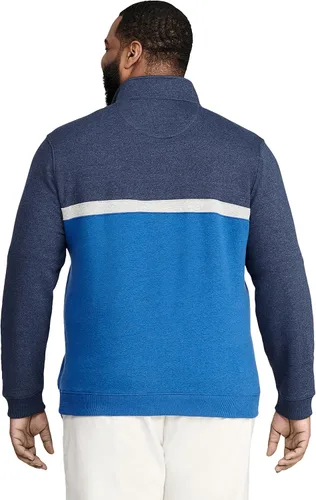 Vista 2 de IZOD Sudadera grande y alta de forro polar con cremallera de un cuarto de rendimiento para hombre