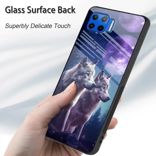 Vista 307 de Funda para Motorola Moto Edge 2022, cubierta trasera de vidrio templado con protector de pantalla, funda protectora a prueba de golpes para Motorola