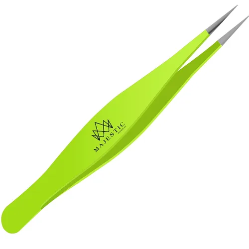 Vista 15 de Majestic Bombay Pinzas de punta fina para mujeres y hombres – Eliminar astillas, garrapatas, vello facial, cejas y vello encarnado – Pinzas