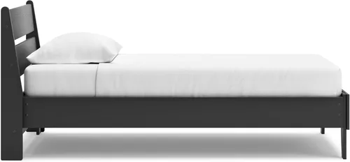 Vista 13 de Signature Design by Ashley Socalle - Cama casual de plataforma de doble panel, no necesita base o somier, color negro