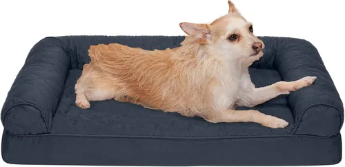 Vista 41 de Furhaven - Cama ortopédica para perros, estilo sofá, acolchada, con funda extraíble y lavable, marrón tostado, tamaño jumbo (XL)