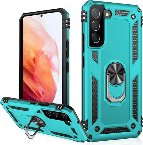 Vista 64 de IKAZZ Funda para Galaxy S21, Grado Militar Resistente a Golpes de Servicio Pesado Cubierta Protectora para Teléfono Pasa Prueba de Caída de 16 pies