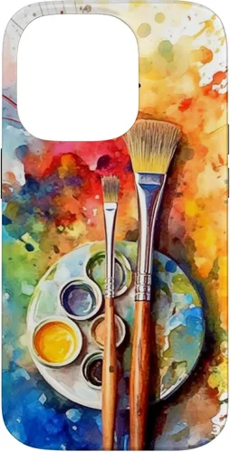 Vista 17 de Watercolor Paints Paleta y pincel pintor artista caso para iPhone 17