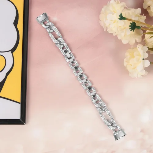 Vista 6 de TenCloud Pulsera compatible con Fitbit Luxe Watch Band Rhinestone Diamond Metal Elegante Correa ajustable compatible con Fitbit Luxe Band para mujer