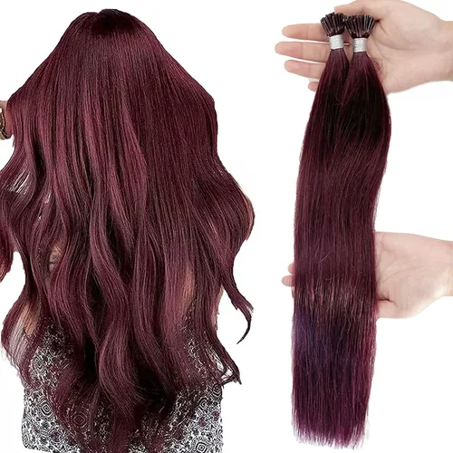 Vista 12 de Extensiones de cabello humano microlink de 16 pulgadas, extensiones de cabello natural suave de microcuentas, color #1 negro azabache, 100% cabello