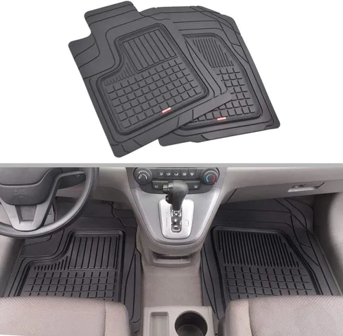 Vista 2 de BDK Performance FlexTough - Juego de 5 piezas de alfombrillas de goma para coche, delanteras y traseras, y forro de carga para coches, SUV