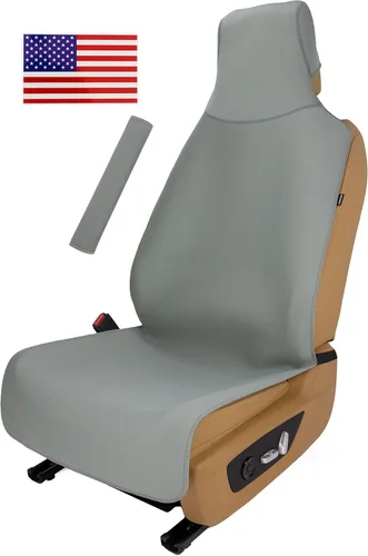 Vista 10 de VSHIELD Funda impermeable para asiento de coche de neopreno, protector de asiento antideslizante y a prueba de sudor, ajuste universal para asiento
