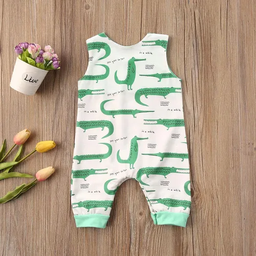 Vista 5 de Mono sin mangas para niños pequeños con diseño floral para 0-24mos
