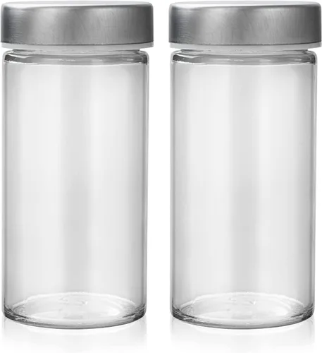 Vista 7 de 2 tarros de especias negras, botellas de vidrio de condimentos de 3 onzas, recipiente para especias, frascos de especias vacíos, botellas redondas