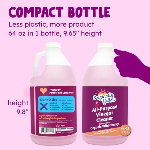 Vista 9 de Originally Yellow OY - Limpiador de vinagre multiusos [cereza silvestre] [64oz]