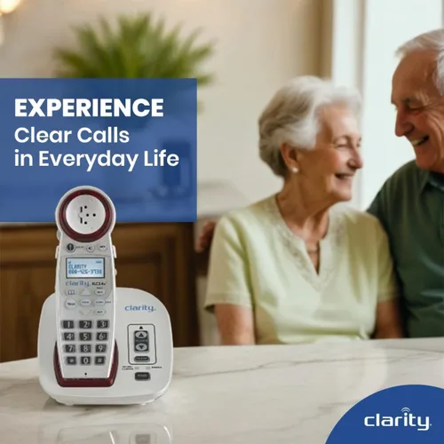 Vista 7 de Clarity XLC3.4+ - Teléfono fijo inalámbrico amplificado para personas mayores, ancianos, con problemas auditivos, con discapacidad auditiva