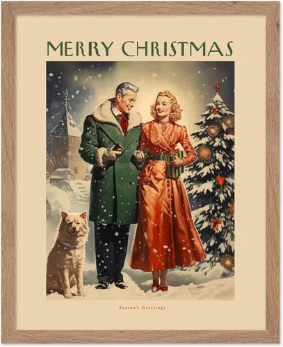 Vista 65 de Poster Master A Holly Jolly - Póster navideño, arte de invierno, diseño de pared moderno, regalo para hombres y mujeres, gran decoración para sala