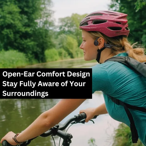 Vista 6 de Auriculares de oído abierto Bluetooth inalámbricos, IP68 impermeables de conducción ósea Bluetooth, auriculares inalámbricos Bluetooth, auriculares