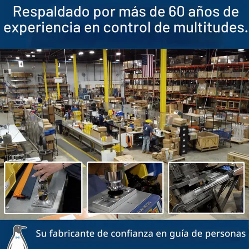 Vista 8 de Barrera retráctil para cinturón de grado comercial, 2 unidades Poste negro con cinturón negro (P)