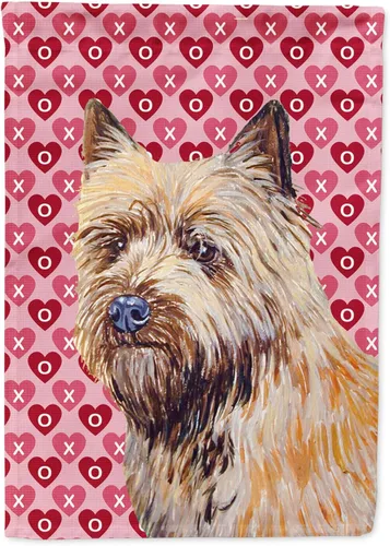 Vista 229 de Caroline's Treasures SS4484GF Bandera de jardín con diseño de bulldog inglés y corazones para el Día de San Valentín, bandera decorativa para patio