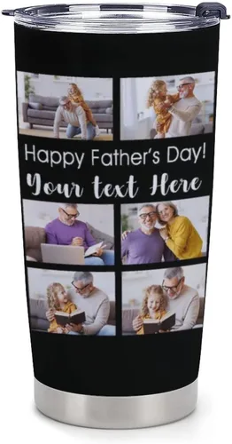 Vista 23 de Taza personalizada con foto y texto para hombres y mujeres, regalo para papá, mamá, familias y amigos, taza de viaje con foto e imagen