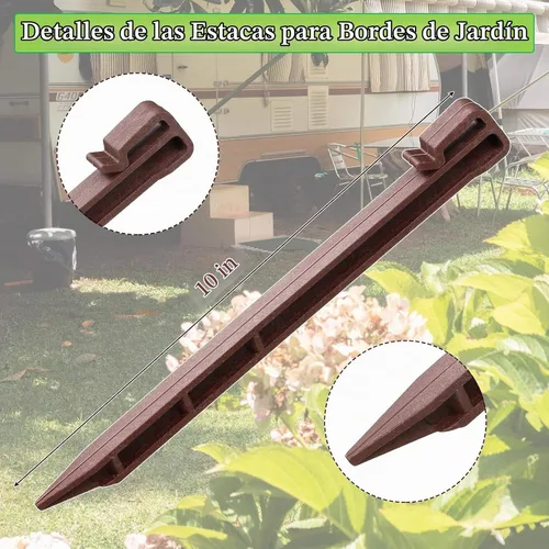 Vista 2 de Mudder - Juego de 50 estacas de plástico para jardín, color marrón