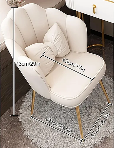 Vista 7 de Tocador para mujer, juego de mesa de maquillaje con 3 cajones, tocador con espejo iluminado y silla, bancos de tocador para ella