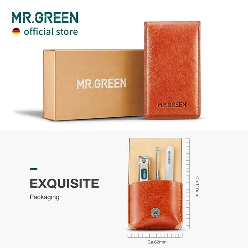 Vista 7 de MR.GREEN Juegos de manicura portátil kits de pedicura herramienta cortaúñas de acero inoxidable estuche de aseo de viaje tijeras de uñas caja