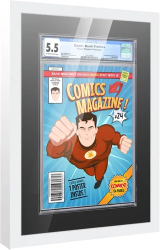 Vista 8 de Poster Palooza Marco de cómics con paspartú para 1 cómic de grado CGC, CBCS o PGX, marco de cómic de bronce para cómic de 8.125 x 13 pulgadas