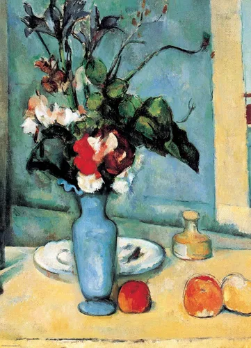 Vista 2 de EuroGraphics Blue Vase by Cezanne - Rompecabezas de 1000 piezas