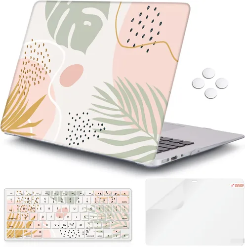 Vista 8 de iCasso Funda para MacBook Air de 13 pulgadas (versión anterior 2010-2017), carcasa protectora rígida de plástico y cubierta de teclado solo