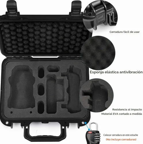Vista 3 de Lekufee Funda rígida impermeable portátil para accesorios DJI Mavic Mini y SE (solo funda, no para Mini 4k/2/3/4)