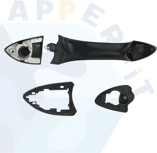 Vista 2 de APPERFiT Manija de puerta exterior lisa negra para panel de puerta delantera o trasera lado derecho del pasajero Compatible con BMW X5 E53 2000-2006