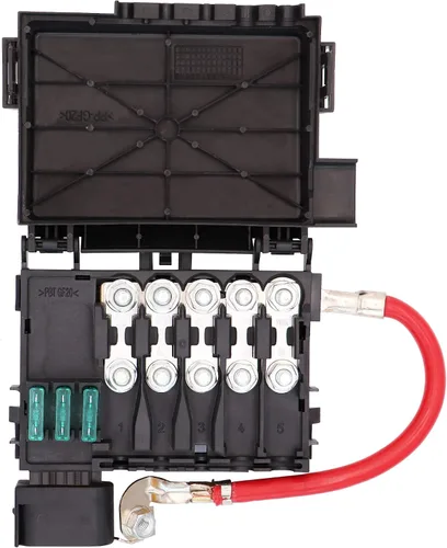 Vista 5 de Terminal de caja de fusibles de batería 1J0937550 compatible con VW Beetle Jetta Bora Golf MK4 99-04 con conector de conexión de arnés de cableado