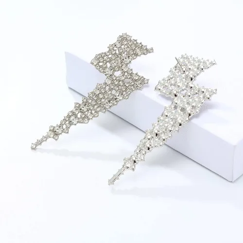 Vista 5 de Aretes colgantes de cristal con perno de relámpago aretes llamativos para mujer colección KELMALL