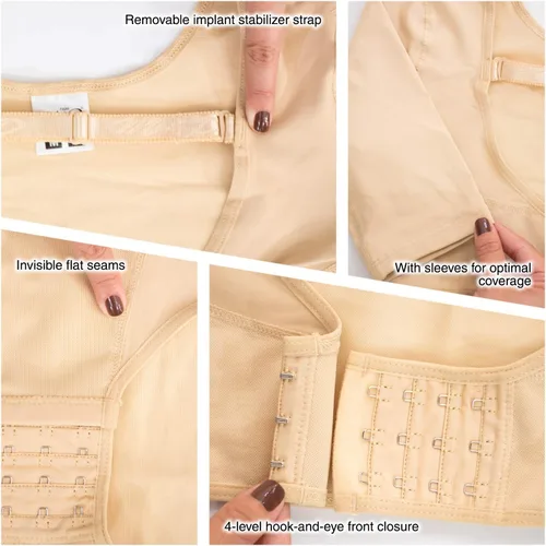 Vista 6 de M&D 0004 Sujetador Postoperatorio Mujer Chaleco Cirugía Shaper Faja Colombiana