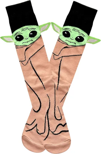 Vista 2 de STAR WARS Baby Yoda - Calcetines para adultos con orejas bordadas