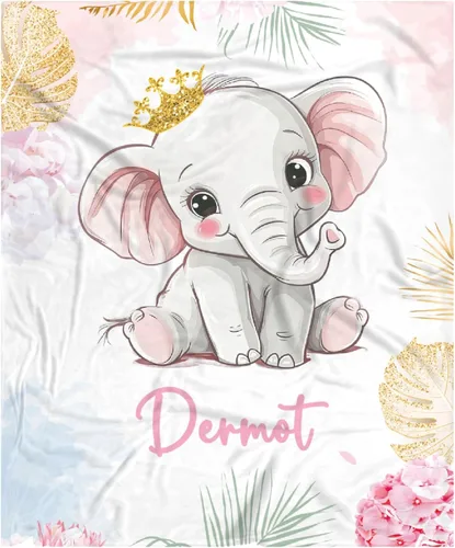 Vista 44 de Manta de bebé personalizada para niñas y niños pequeños, recién nacidos, regalos personalizados de vaca floral con nombre y texto, 40 x 30 pulgadas