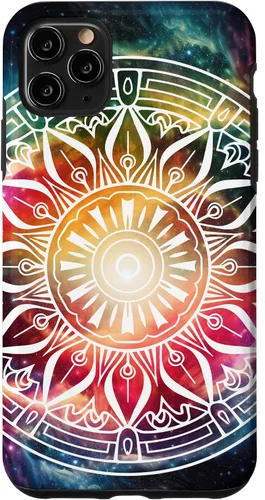 Vista 11 de Funda para iPhone 14, mandala espiritual, hippie y bohemio, meditación de flores para mujer